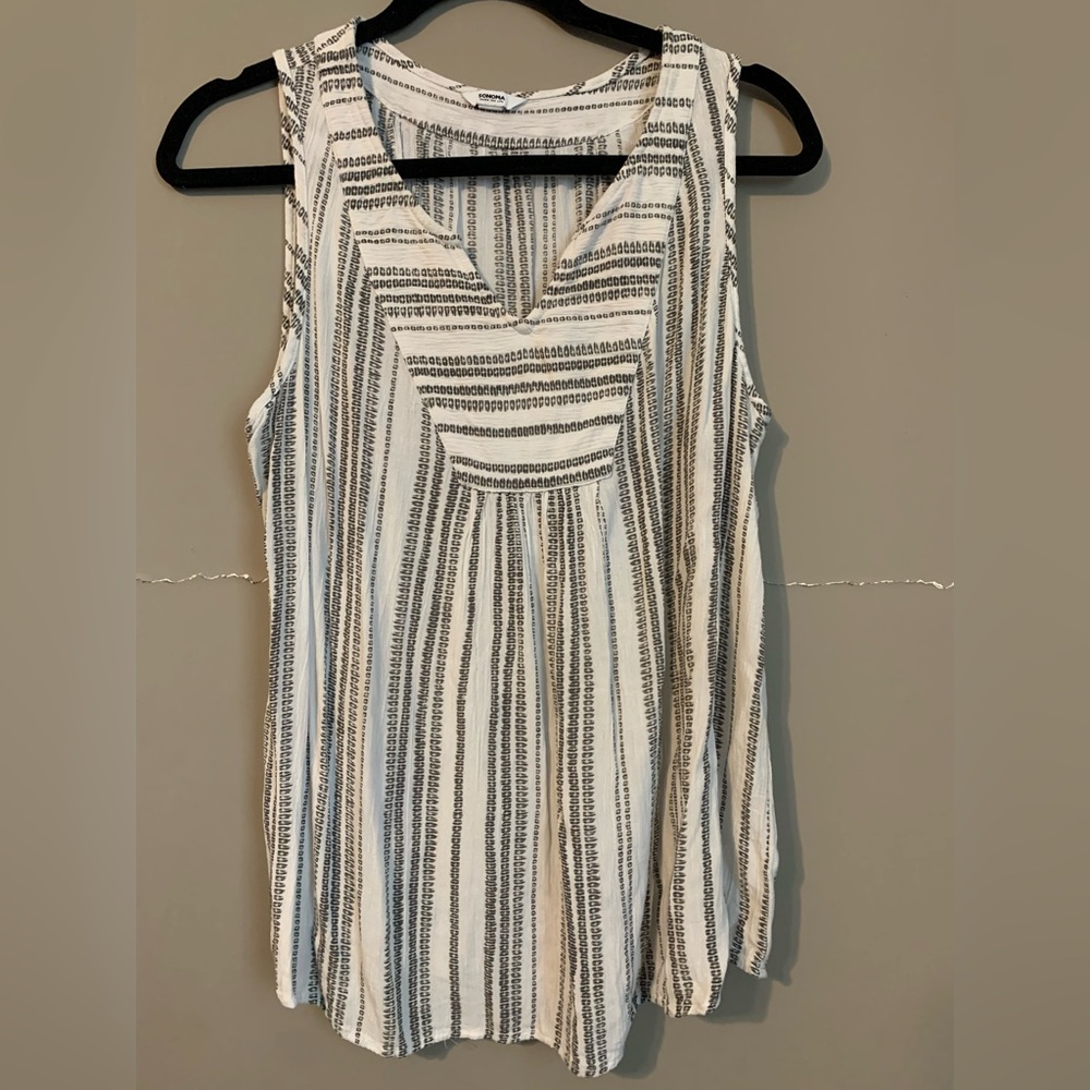 Sonoma Grey and White Tank Size Large